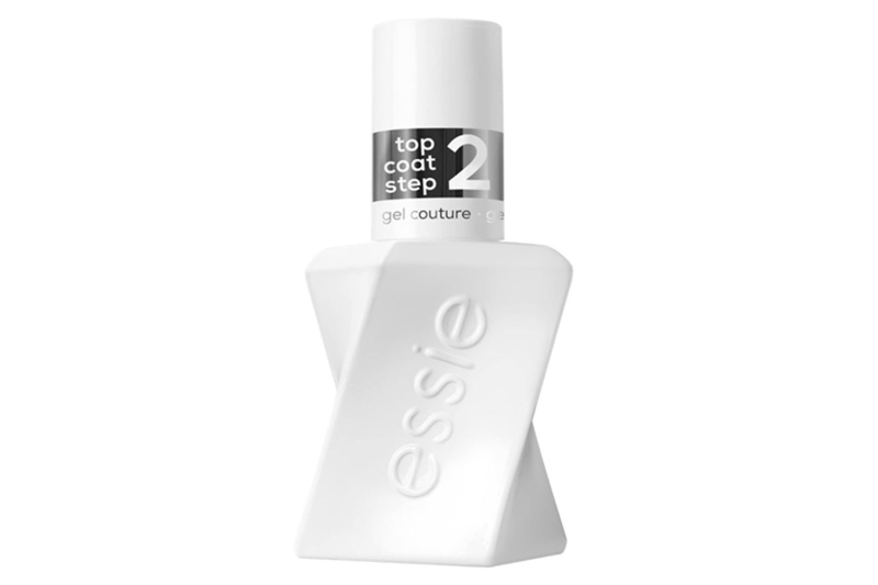 A shopping editor reviews the on-sale Essie Gel Couture Long-Lasting Nail Polish Top Coat which has been worn by Selena Gomez. Shop the $10 top coat that makes regular nails look like a gel manicure.