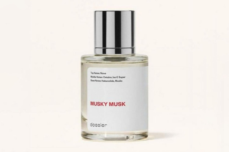 A shopping writer reviews Dossier’s Musky Musk perfume, which is available at Walmart. The fragrance, inspired by Juliette Has a Gun, is just $29 and lasts all day.
