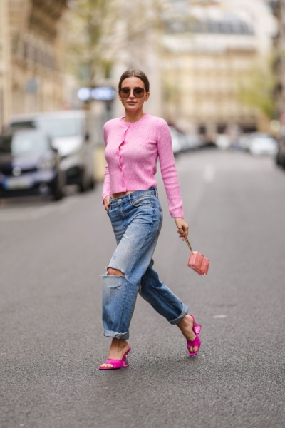 Mom jeans are a tried and true denim style that's not going anywhere anytime soon. So why not embrace the relaxed fit and elevate things by wearing them with eye-catching yet practical shoes.