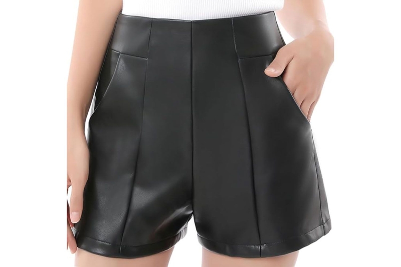 Sydney Sweeney, Jennifer Lopez, and Kate Moss have all layered leather shorts over sheer black tights ahead of spring. Shop the sexy trend at Amazon, Nordstrom, and more, starting at $29.