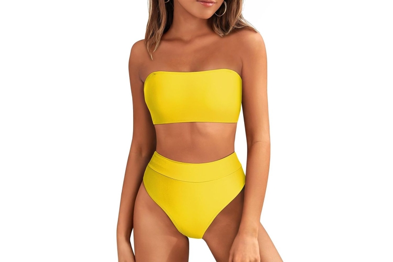 Taylor Swift wore a yellow bikini in the Bahamas with Travis Scott. I found six lookalikes for her two-piece swimsuit, starting at $25.