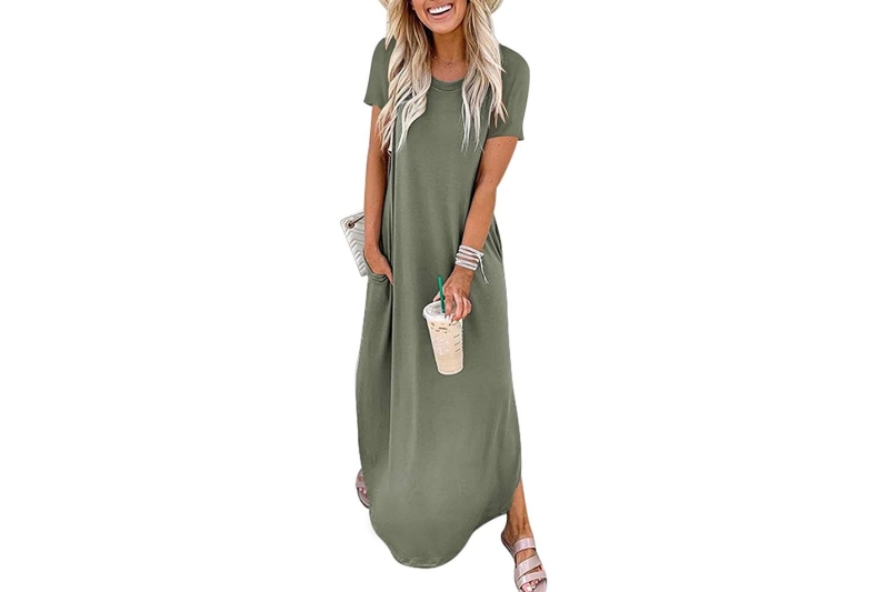 My mom loves her maxi tank top dress from Amazon, but was looking for a similar option with more arm coverage, which is why she’s stocking up on the top-rated Anrabess Short-Sleeve Maxi Dress while it’s on sale on Amazon.