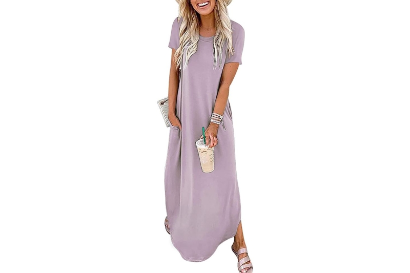My mom loves her maxi tank top dress from Amazon, but was looking for a similar option with more arm coverage, which is why she’s stocking up on the top-rated Anrabess Short-Sleeve Maxi Dress while it’s on sale on Amazon.