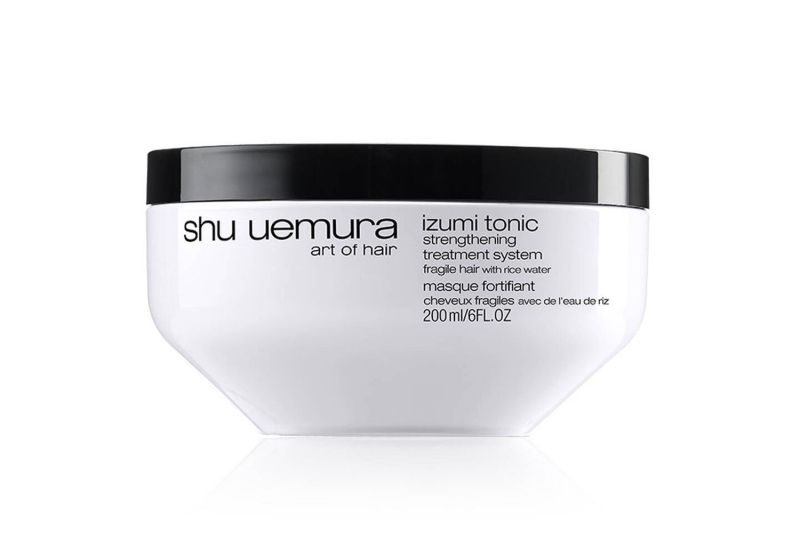 Shu Uemura’s Izumi Tonic Shampoo and Izumi Tonic Conditioner contain rice water, which promotes hair growth and strengthens weak strands. A beauty writer is noticing less shedding after a few weeks of using the shampoo and conditioner.