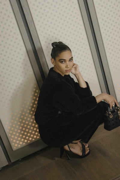 Take an exclusive behind-the-scenes look at how "Barbie" and "Anyone But You" actress Alexandra Shipp got ready for the Dior Fall 2024 show in Brooklyn.