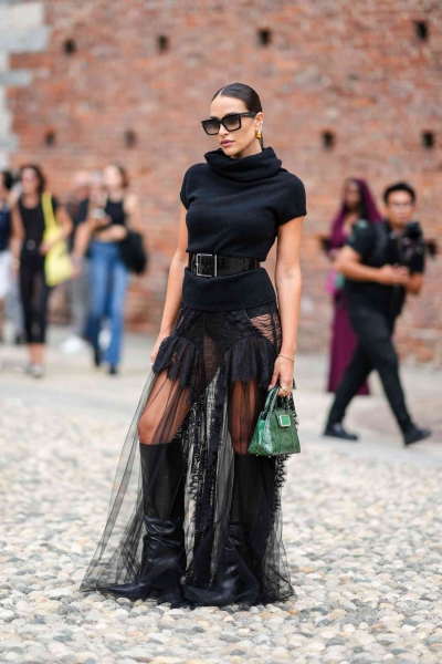 Whether you love an all-black leather skirt paired with a matching black Chelsea boot or prefer to wear funkier ensembles like sequined skirts and moon boots, there’s a skirt and boot combination for every kind of style.