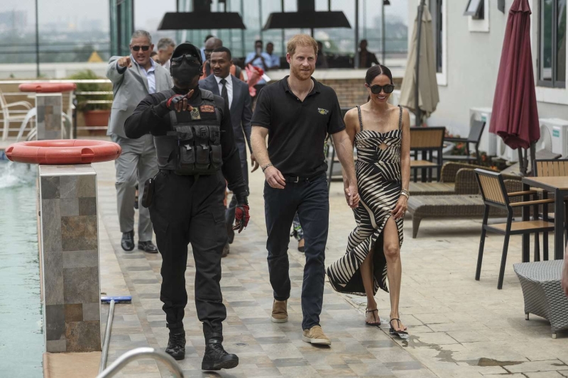 As Meghan Markle and Prince Harry's tour of Nigeria continues, the Duchess wore a cut-out Zebra Print dress from Johanna Ortiz on